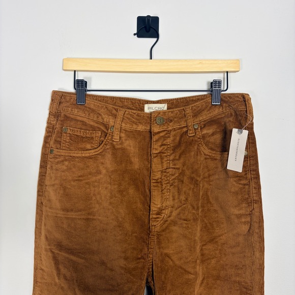 PILCRO Anthropologie Scotty Cuffed Corduroy High Rise Wide Leg Pants 30 Tall - Picture 2 of 7